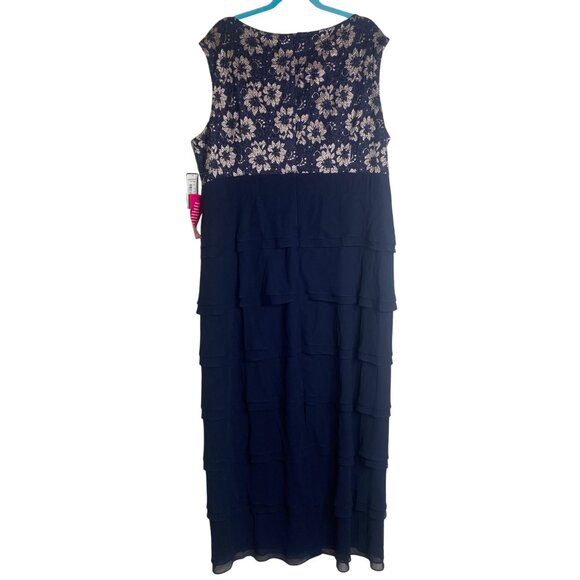 NWT $180 Jessica Howard Beaded Maxi Dress Womens 24W Wedding Formal Holiday NYE - Picture 7 of 16